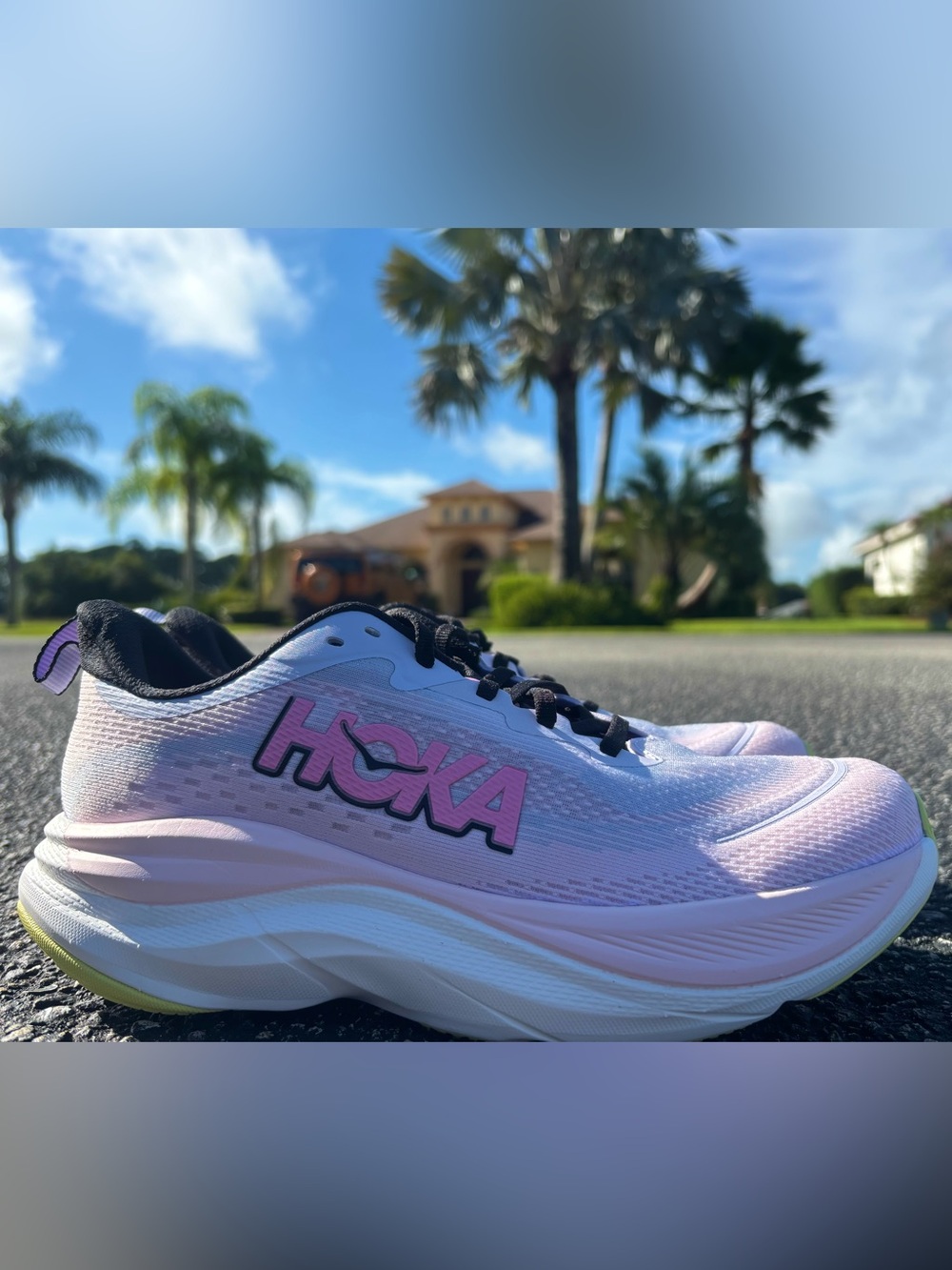 Hoka 💅 Skyflow Running Jogging Athletic Shoes Pink Twilight 1155113 SLWC NEW - Picture 2 of 12